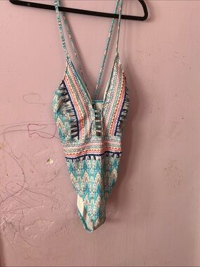 La Blanca Teal Multi-Color One-Piece Swimsuit
